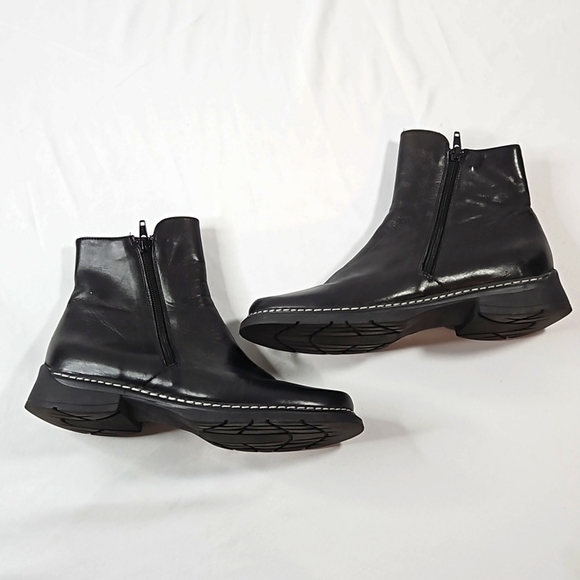 Kenneth Cole Reaction Black Leather Mens Boots Size 38 /6.5 - Picture 6 of 9